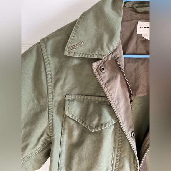 Club Monaco Carol Parka Cotton Utility Jacket Drab Olive Army Green - Picture 7 of 9